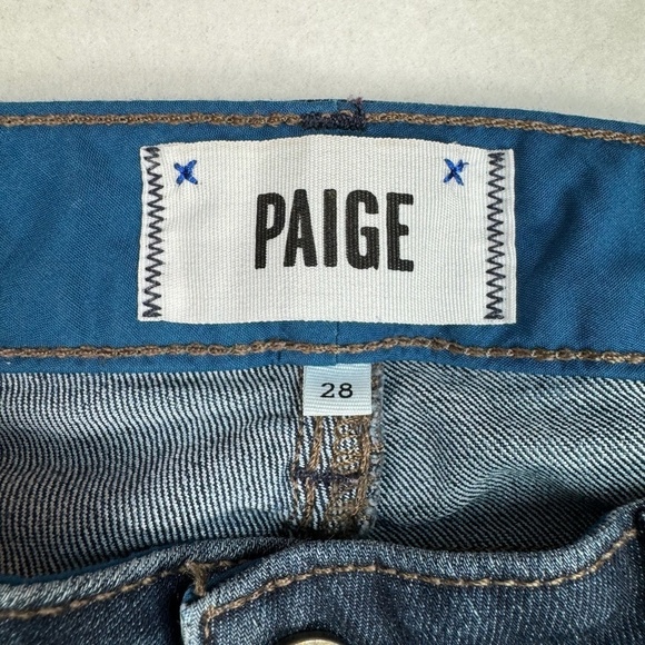 Paige Skyline Skinny Jean Womens Size 28 Dark Wash Ankle Stretch - Picture 5 of 16